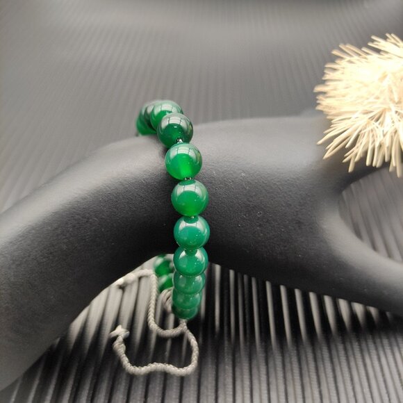 David Yurman Jewelry - David Yurman 8MM retractable green agate series bracelet